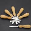 Leather Edge 4/6/8/10mm Groover Punching Tool Kit Craft Hole Puncher Edge Beveler Kit Steel Leather Skiving Thinning Trimming