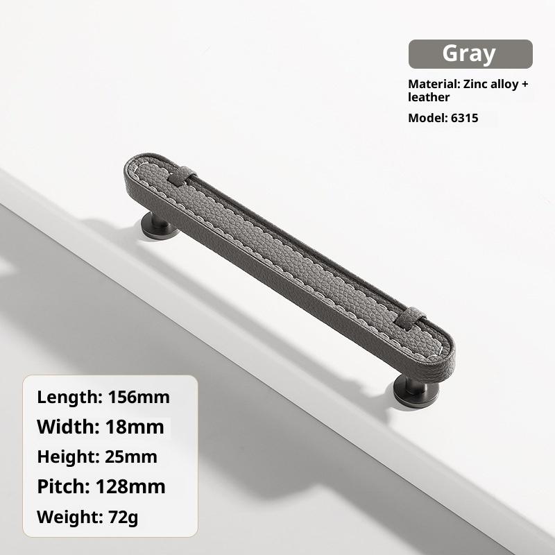 Ручки и ручки для обувного шкафа из цинкового сплава с кожаной ручкой, кухонные ручки для дверей шкафа, ручки для ящиков, мебельная фурнитура