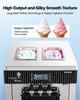 Commercial Ice Cream Machine, 20-28L/H Yield, 2200W 3-Flavor Countertop Soft Serve Ice Cream Maker with 2 x 6L Hoppers & Hopper Agitation, Pre-Cooling