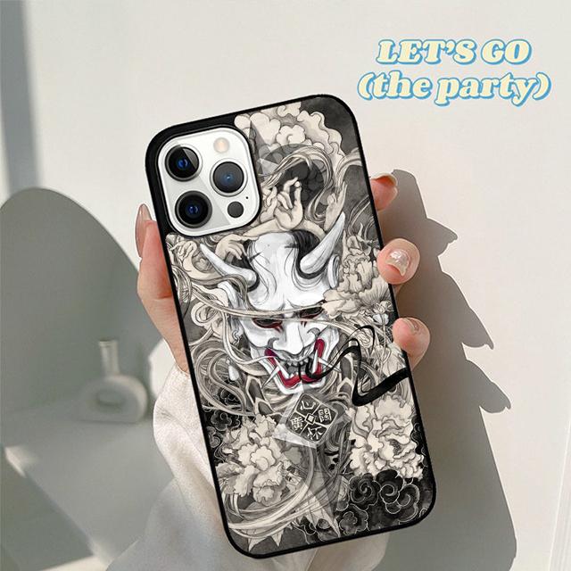 Японская маска демона Они Хання крутой чехол для телефона для iPhone 17 Air 16 16e 15 12 11 13 14 Pro Max Apple Plus Coque