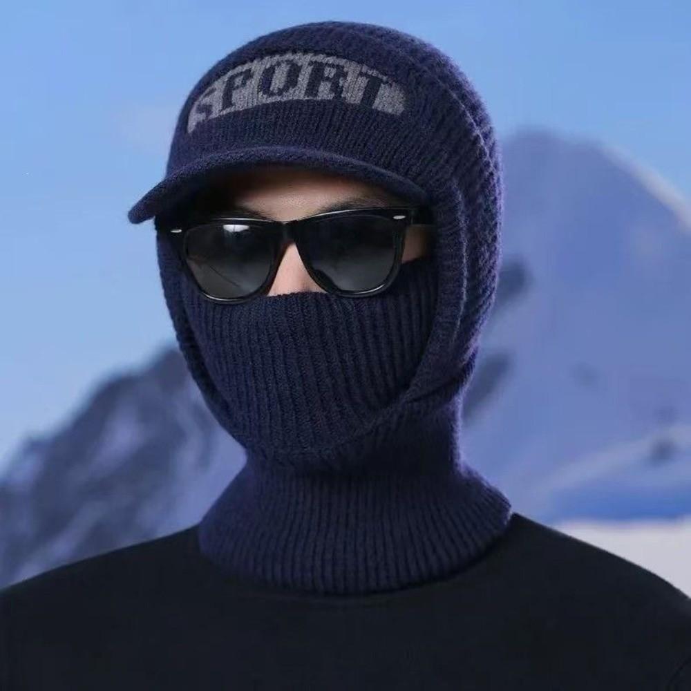 Thick Thermal Fleece Lined Balaclava Fleece Lined Winter Beanie Hat  Cold Weather