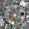 20pcs Natural Heart Healing Crystals Rose Quartz Amethyst Heart Love Stones Set Xxf