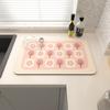 Подставка для столовых приборов с цветочным принтом, супер впитывающий кухонный коврик для сушки, быстросохнущий коврик, дренажные подушечки для ванной комнаты, кухонные аксессуары