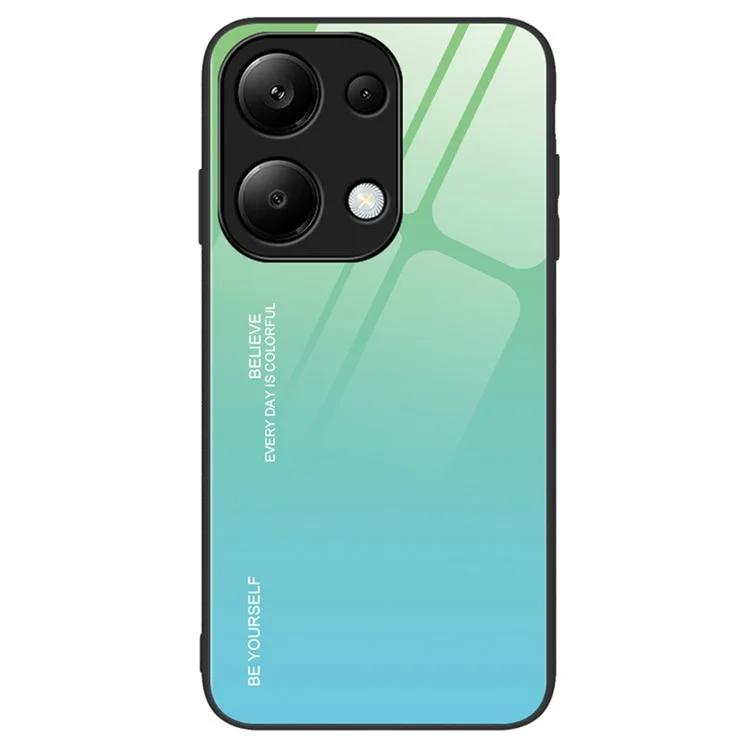 Для Xiaomi Redmi Note 13 Pro 4G/Poco M6 Pro 4G чехол для мобильного телефона из закаленного стекла + ПК + градиентный чехол из ТПУ