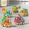 Music Engineering Car Children Cartoon Car Boys 1-3 Years Old Inertia Pull Back Car Educational Early Childhood Toys
