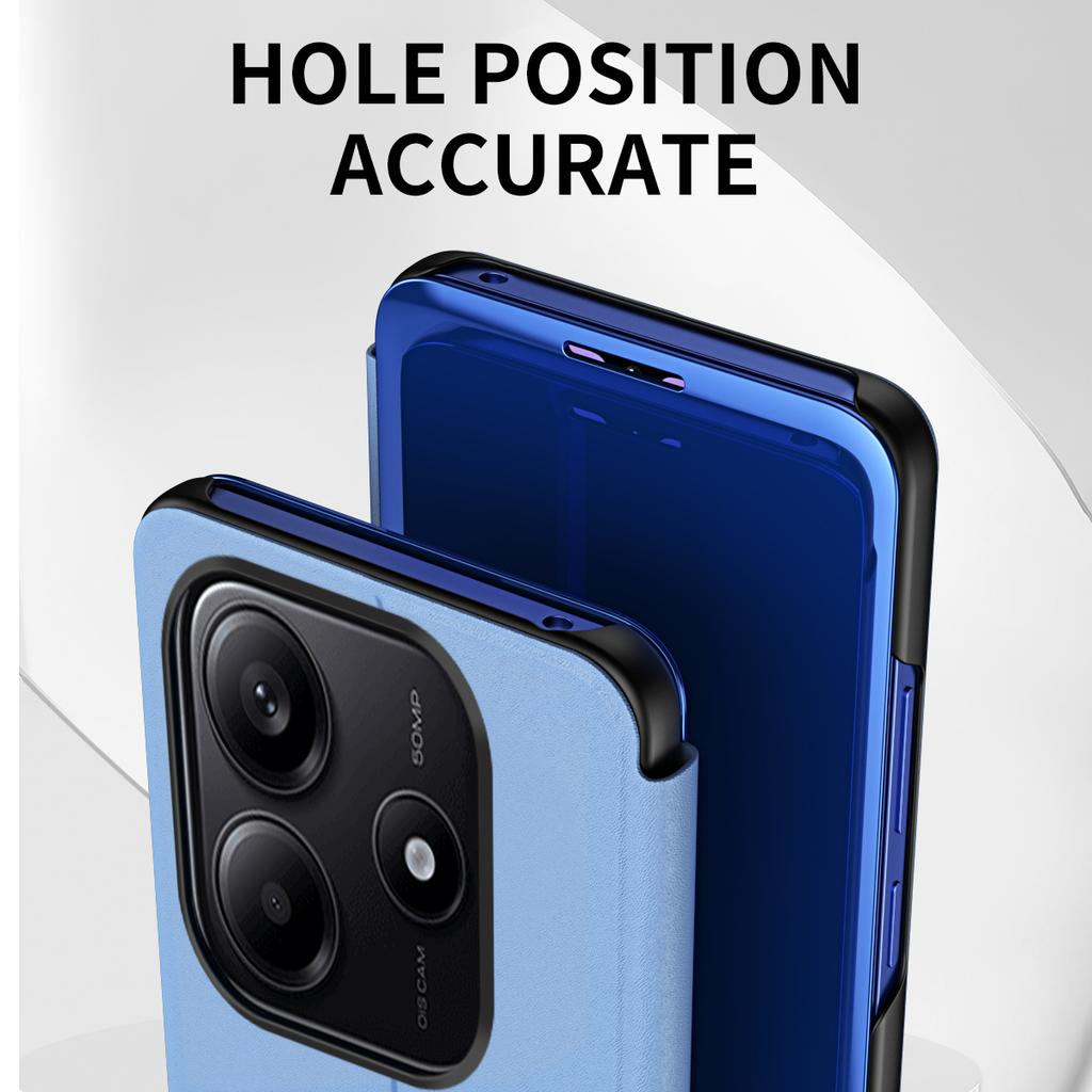 For Xiaomi Redmi Note 14 4G (164.84mm) Case View Window Stand Leather Flip Phone Cover