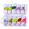 10pcs Spinner Bait Fishing Lure Spoon Feather Saltwater Lure Accessories Treble Hook Metal Hard Lure Wobblers Tackle