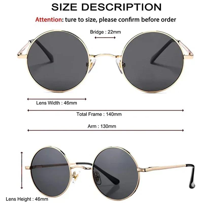 Classic Small Round Sunglasses Polarized For Men Women Retro Vintage Circle Hippie Sun Glasses Uv400