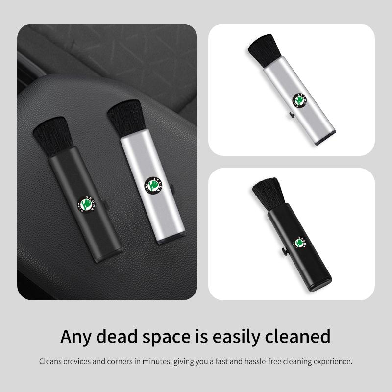 AAABS1 Car Retractable Cleaning Brush Air Conditioner Computer Cleaning Brush For Skoda Kamiq Karoq Octavia 2 3 Rapid Scala Kami Fabia