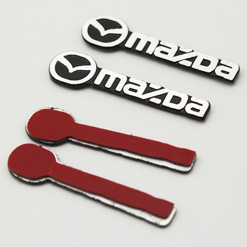 4pcs Car Audio Speaker Decorate Stickers 3D Aluminum Badge Emblem Decal For Mazda 2015 RX7 MX3 Axela 3 626 5 Atenza MX5 RX8 2019 NT1