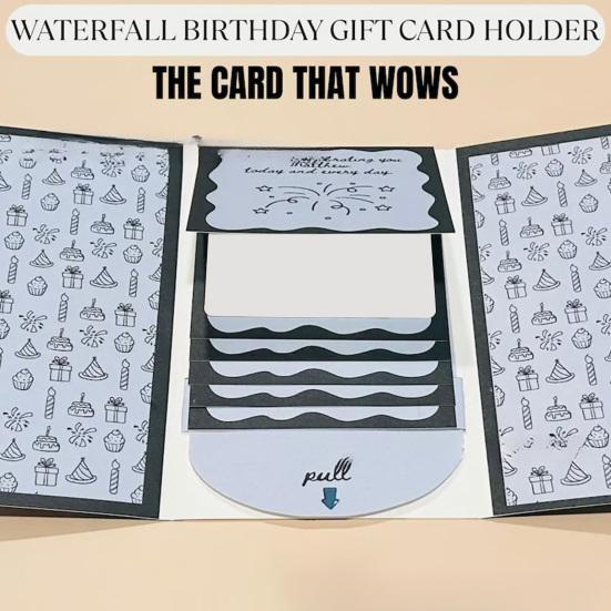 Книжечка подарочных карт на Рождество Ручная работа Счастливого Рождества Книжка подарочных карт Выдвижной дизайн DIY Вау Держатель для карт Памятный подарок на праздник Рождественская вечеринка