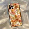 Красочный Хиппи Бохо Ретро Цветочный Чехол для Телефона для Iphone 16 15 14 13 12 11 Pro Max Xr X Xs Mini 8 Plus SE 2022 Черный Мягкий Силикон