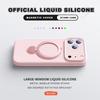 Магнитный чехол-держатель из жидкого силикона для iPhone 17 13 14 15 16 Pro Max Air Plus Magsafe Подставка Держатель Защитная крышка