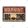 BBQ Vintage Tin Sign Plaque Barbecue Metal Plate Sign Wall Art Decoration Kitchen Man Cave Terrace Beach House Club Wall Decor