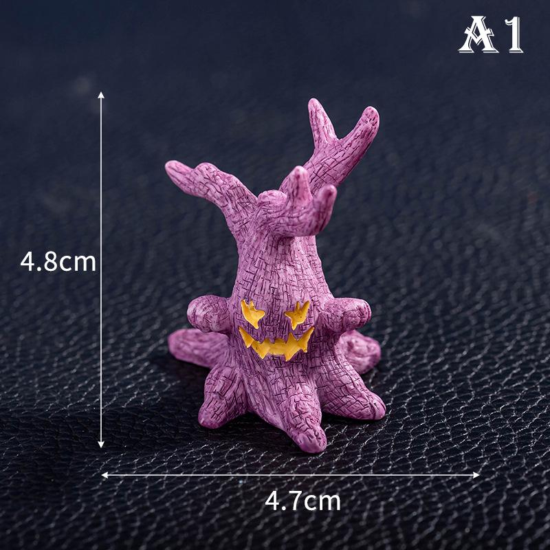 Cute Halloween Micro Landscape Miniature Figurines Resin Craft Mini Fairy Garden Ornaments Cute Pumpkin Ghost Decoration