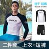 Mens Quick-Dry UV Protection Rash Guard Set Long Sleeve Top Pants Snorkeling Surfing Swimming Beach