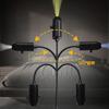 Рождественский проектор USB, светодиодная проекционная лампа, вращающаяся на 360 градусов, с переключаемыми узорами, для потолка комнаты