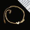 Gift Beach Double-Layer Titanium steel Fashion Jewelry Snake Chain Foot accessories Love Anklet