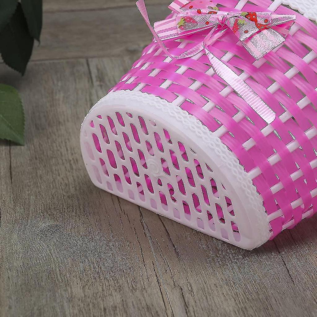 Bicycle Basket For Children,woven Basket With Bow