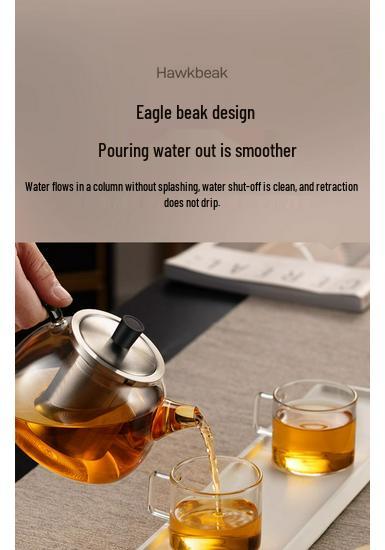 Heat-Resistant Large Capacity Glass Teapot for Home Tea Brewing and Water Boiling
