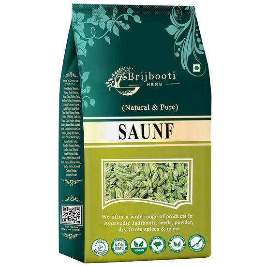 BrijBooti Fennel Seeds - Saunf Moti 400 Gr | Natural Saunf No Artificial Colours and Preservatives