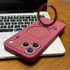 Металлический магнитный чехол-подставка для iPhone 17 Air 16 15 14 Plus 13 12 Pro Max 11 Для Magsafe Зарядки Жидкий Силикон Мягкая Крышка