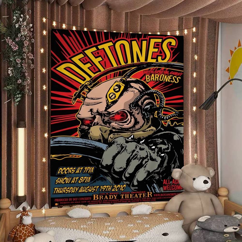 Рок DDeftones Группа Диаграмма Гобелен Богемные Настенные Гобелены Мандала Настенное Искусство Декор