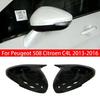 Для Peugeot 508 Citroen C4L 2013-2016 Автомобильная наклейка Накладка на зеркало заднего вида Боковое зеркало Колпачок крыла Внешняя отделка корпуса заднего вида двери Карбон