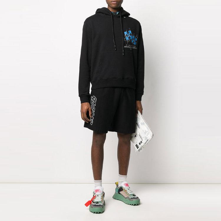 Off-White Fence Arrow Hoodie черные мужские топы OMBB034S20E300021030