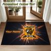 Crystal Velvet Square Rug Custom NameHull City Pattern Non Slip Home Floor Decor Rug