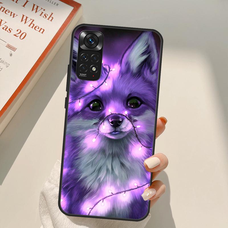 Чехол с милым мультяшным животным лисой для Xiaomi Redmi Note 10 8 9 11 Pro 8T 9S 10S 11S Redmi 10C 9C 9A 9T K50 K40 Gaming