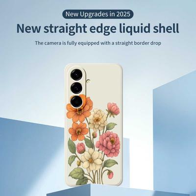 Чехол для Samsung Galaxy A56 5G с красивым цветочным принтом, ТПУ задняя крышка для телефона с прямыми краями