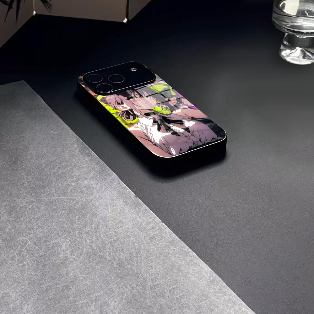 Чехол для телефона Reze Beauty Japan Anime Закаленное стекло Для IPhone 17 15 16 14 12 13 11 Pro XS Max Plus Mini Чехол