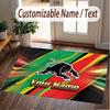 Custom Rug Penrith Panthers Pattern Print Name Text Soft Non‑Slip Floor Carpet for Home Indoor Decoration
