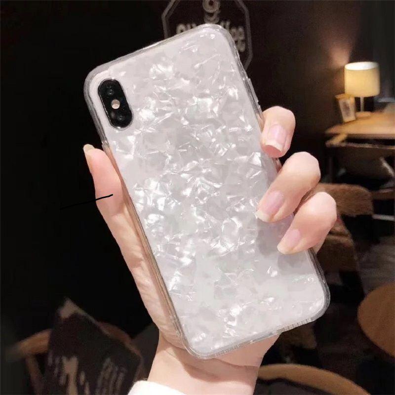 Прозрачный полупрозрачный ТПУ Чехол-ракушка Жемчуг Для Iphone X 8 7 6 6s 8plus 7