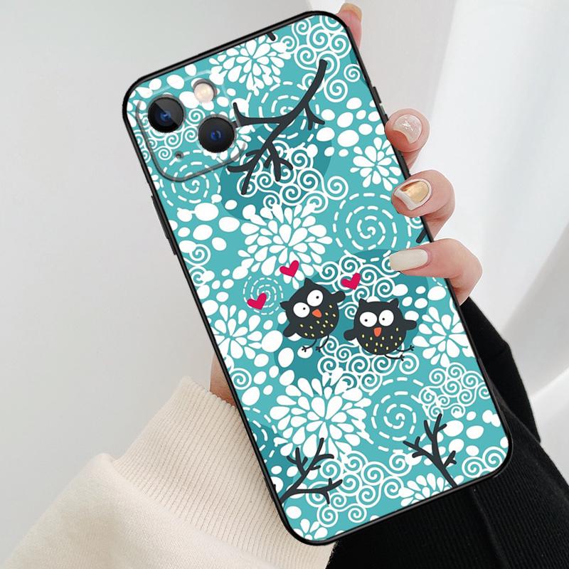 Милый Мультяшный Чехол-Сова для iPhone 17 Pro Max 16 15 14 11 12 13 Pro Max mini 15 16 Plus 16e 17 Air Cover