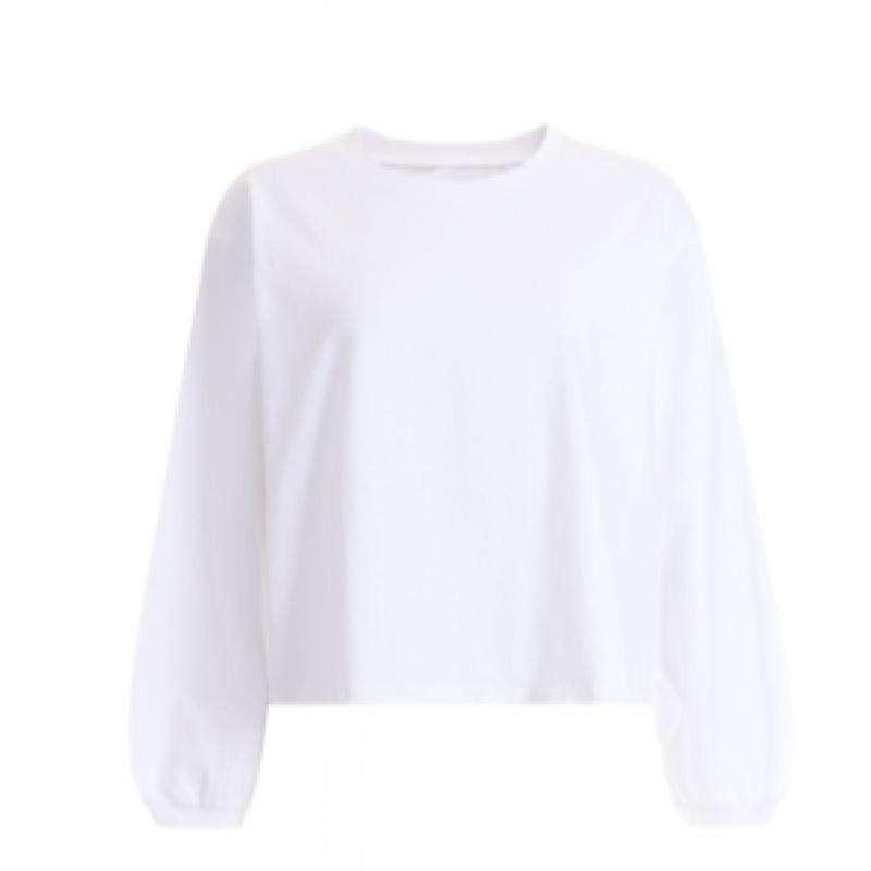 Shop Women Round Neck 100 CoTTon Loose FiT Long Sleeve T shirT Dai Wsh 12134