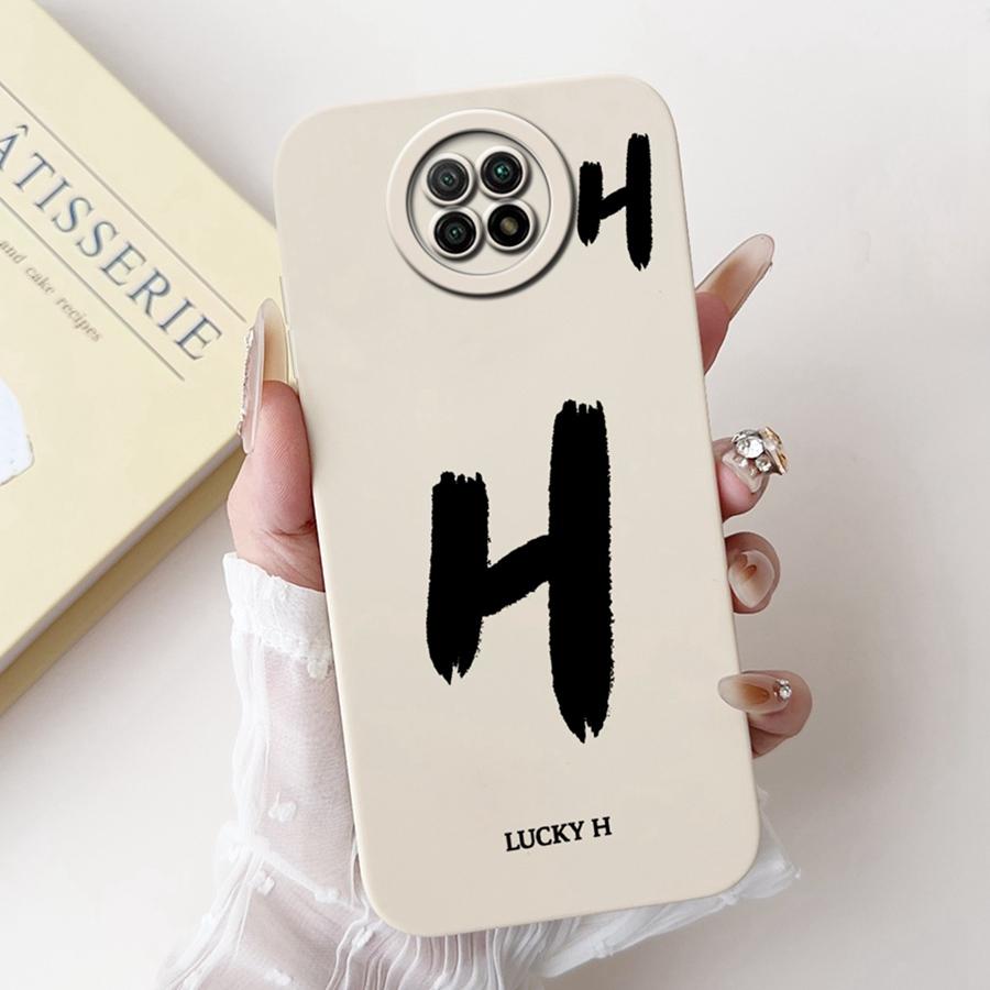 Для Xiaomi Redmi Note 9T Чехол Мягкий Силикон Coque Счастливая Буква от A до Z Расписной Ударопрочный Funda для Redmi Note 9 5G note9 TCover