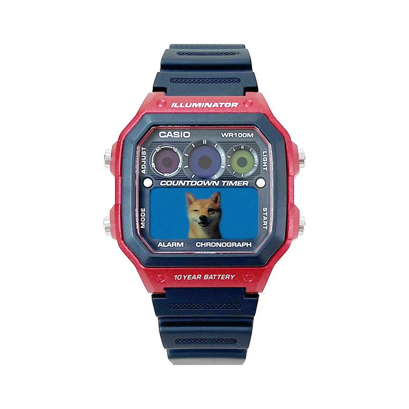 Casio Индивидуальные часы модифицированная серия мода спорт классика ретро красный маленький квадрат водонепроницаемые 100 метров Кварцевые такие же AE-1300WH-4A