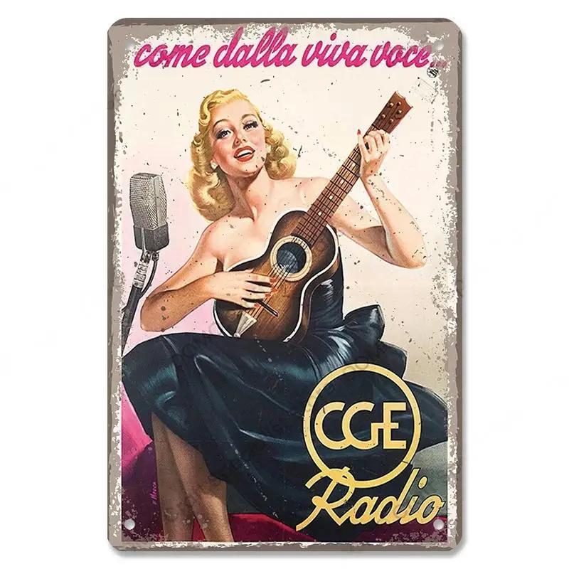 Сексуальная девушка в стиле пин-ап для девочек, винтажная металлическая жестяная вывеска, пиво, кола, самолет, металлический постер в стиле ретро для бара, паба, клуба, домашний настенный художественный декор