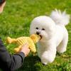 Pet Toy with Soft Plush Fabric Bite-Resistant Chew Toy Built-in Sound Design Yellow Duck Shape Dog Toy for Puppy Adult