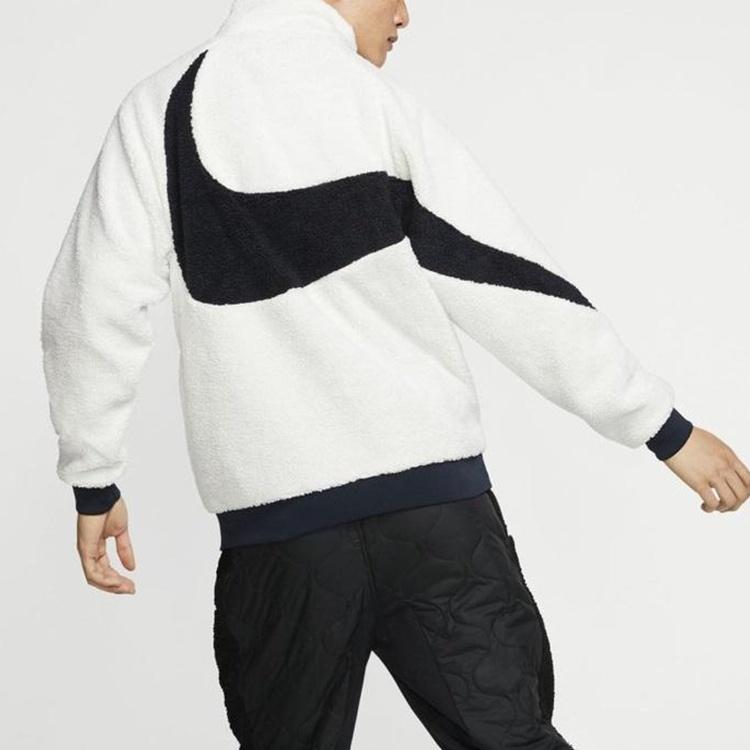 Nike Двусторонняя куртка-боа Big Swoosh (Азия) 'Белый' Мужской BQ6546-114