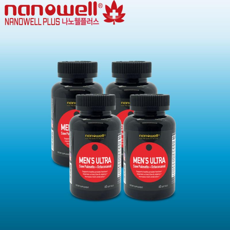 Nanowell Sean Lee Men's Ultra Saw Palmetto 60 soft capsules x 4 bottles