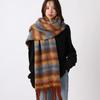 Rainbow Scarf Women'S Striped Loop Yarn Warm Shawl Versatile Winter New Style High End Windproof Plush Neck For Men