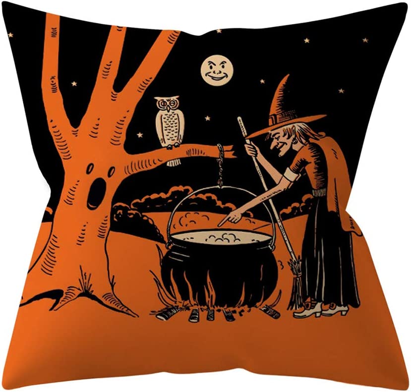 Хэллоуин ужас тыква летучая мышь паутина наволочка с принтом бытовая гостиная диван украшение квадратная наволочка