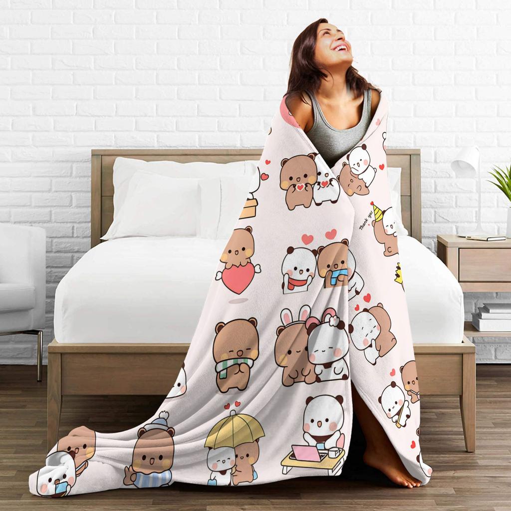 Bubu & Dudu Collage Warm Soft Blanket For Couch Bed Pattern Bedding Throws Spring Travel Office Flannel Bedspread