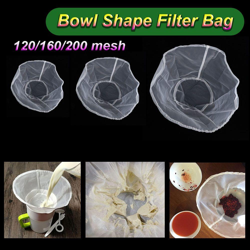 Wine Strainer Soymilk Cheesecloth Fine Mesh Bowl Shape Coffee Filter Nut Milk Bag Nylon Filter Bag