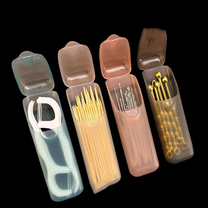 Mini Toothpick Storage Boxes Toothpick Holder With Lid Home Kitchen Dining Table Hotel Restaurant Portable Small Toothpick Case