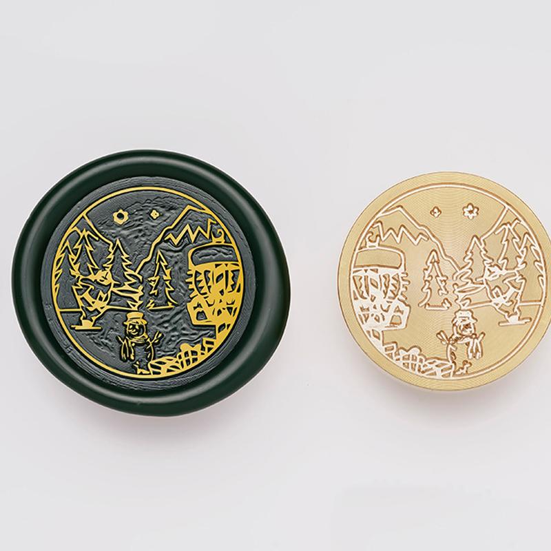 Счастливого Рождества сургучной печатью головы рождественские новогодние печати серии