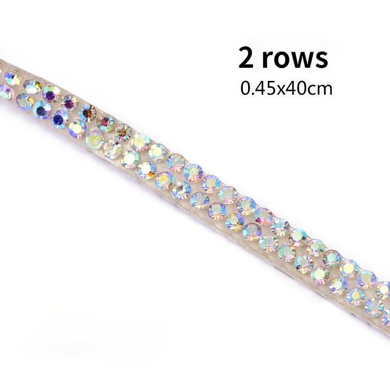 Self Adhesive Crystal Rhinestone Diamond Ribbon DIY Decoration Sticker with 2 Mm Rhinestones for Arts Crafts DIY Car Phone Decoration